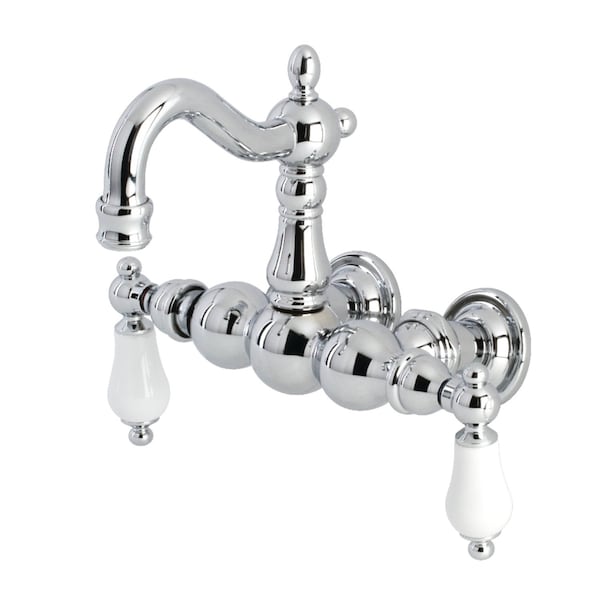Kingston Brass CA1006T1 3-3/8" Tub Wall Mount Clawfoot Tub Faucet, Polished Chrome CA1006T1 - main